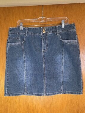 Christopher & Banks Denim Skorts - Blue